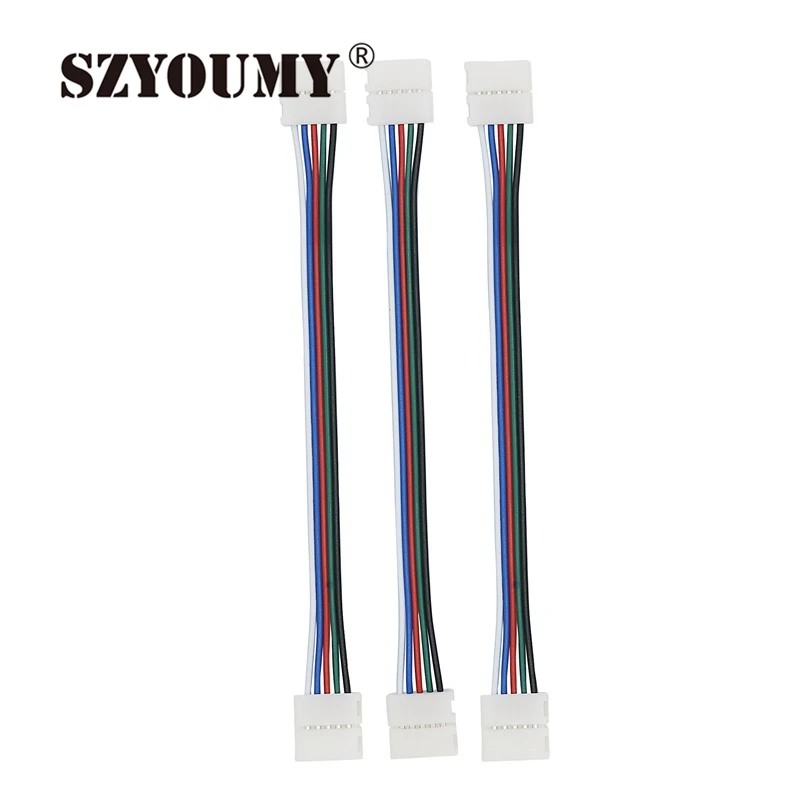 SZYOUMY 500 шт./лот 10 мм Печатная плата 5 Pin RGBW разъем с гнездовой 1/4/2 Клип Ядро кабель Jack