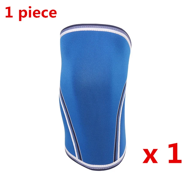 1 piece Blue 7 мм утолщаются сжатия штанины спортивные наколенники Для мужчин Женский наколенник Тяжелая атлетика защитные сапоги до колена теплые Фитнес для занятий спортом - Цвет: 1 piece Blue