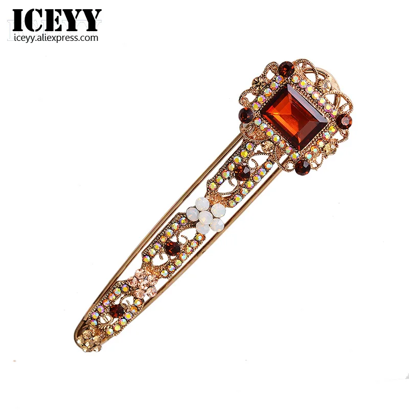 Iceyy 4 &quotВинтаж Черный квадрат Кристалл Большой Детская безопасность Булавки