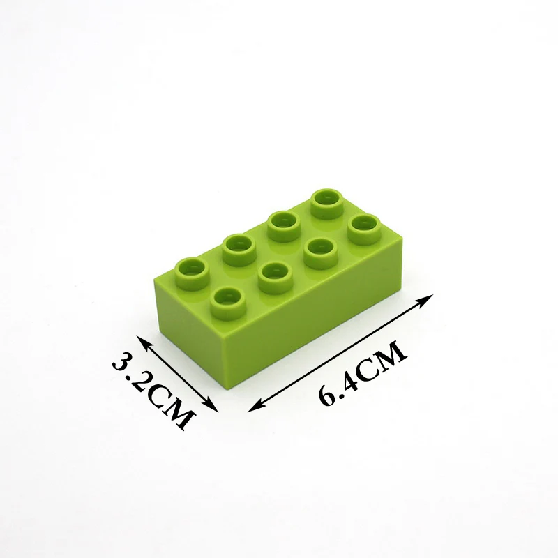 Moc креативные большие строительные блоки, кирпичи, 2x4, наборы больших частиц, объемные аксессуары, совместимые с наукой и технологиями, игрушки - Цвет: fruit green