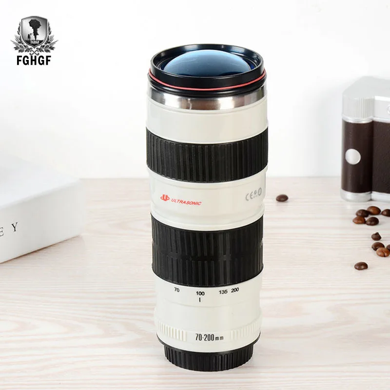 450 мл SLR Камера 70-200 кружка линза от фотоаппарата кофейная кружка с крышкой Фантастическая нержавеющая сталь молоко Caneca Lente чашки Посуда для напитков
