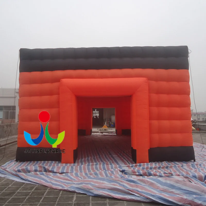 8X6 м Открытый Cube Оранжевый надувной тент для вечеринок для события с рубашечная ткань