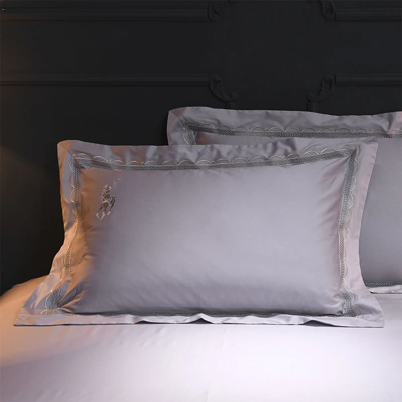 Embroidery Bedlinen egyptian Cotton Bedding sets queen king size Duvet cover pillowcase Flat Bedsheet | Дом и сад