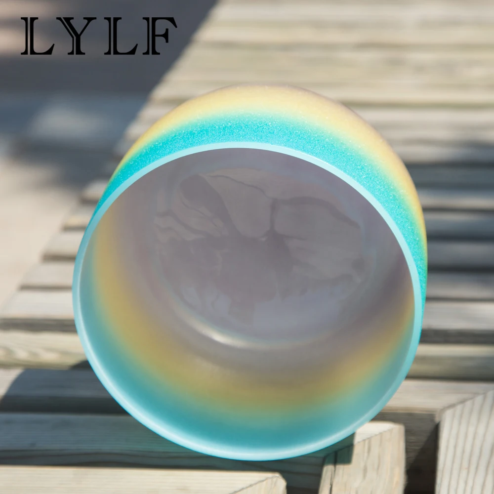 Чакра G Note Rainbow для горла чакра медитации Кварцевая Хрустальная Поющая чаша 10