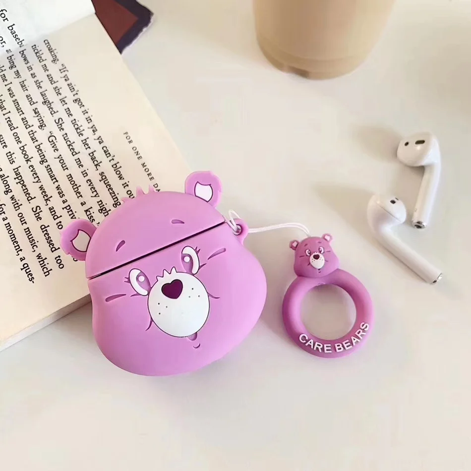 296M 3D чехол для наушников AirPods 2 чехол силиконовый милый мультяшный Чехол для Камеры Apple Air Pods милые наушники с сердцем аксессуары ремешок - Цвет: 296M