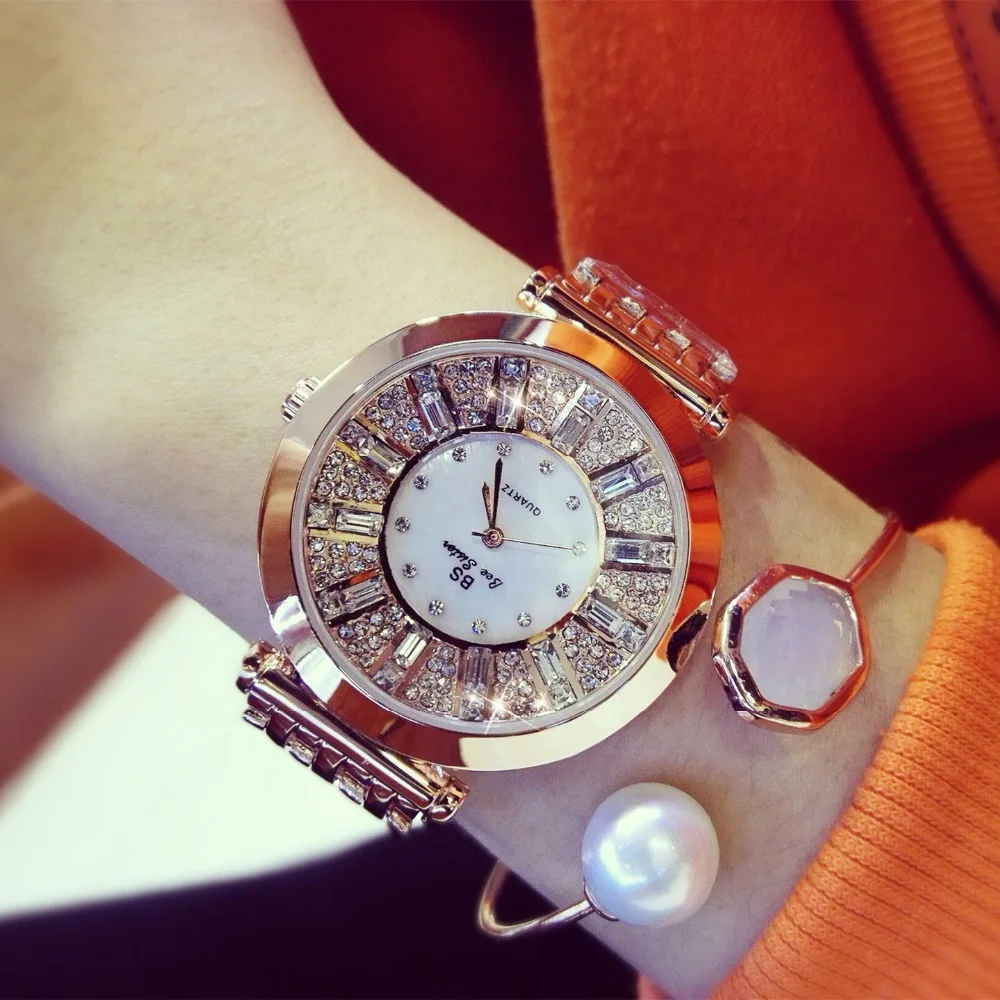 Часы наручные женские кварцевые со стальным браслетом брендовые роскошные