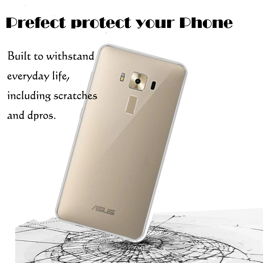 Для Asus Zenfone 3 Deluxe ZS550KL прозрачный мягкий ТПУ ультратонкий защитный чехол для