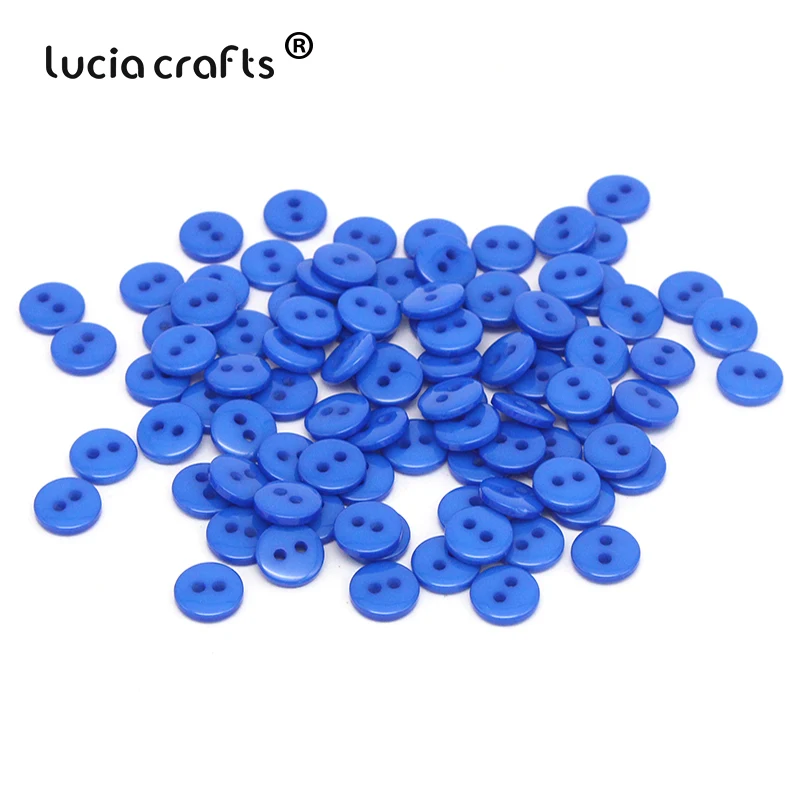 Lucia crafts 100 шт 10 мм круглые полимерные пуговицы для декоративных украшений DIY шитье скрапбукинг аксессуары для одежды E0509