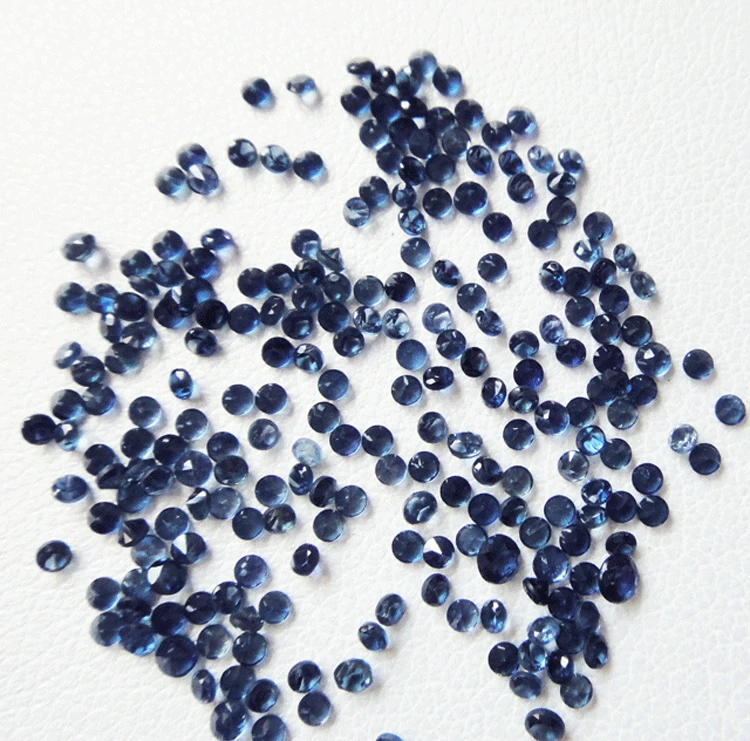 2 мм натуральный сапфир с руланки незакрепленный драгоценный камень для