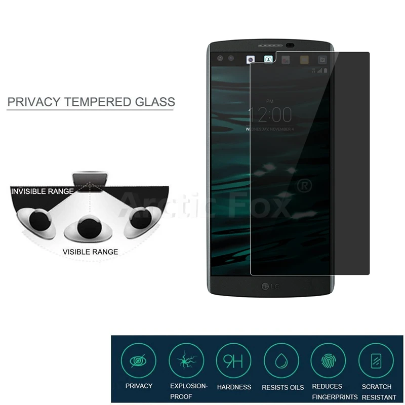 Для LG V10 Высокое качество 2.5D Arc Edge Анти Шпион конфиденциальности закаленное