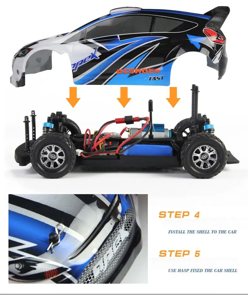 YUKALA Супер гоночный автомобиль wltoys A949 2,4G Радиоуправляемый автомобиль 4WD с 40-60 км/час высокоскоростной Радиоуправляемый электрический автомобиль