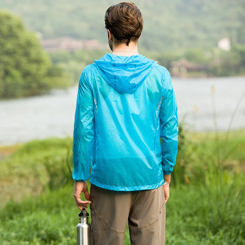 Весна Лето быстросохнущая Мужская и Женская Спортивная тонкая куртка ветровка