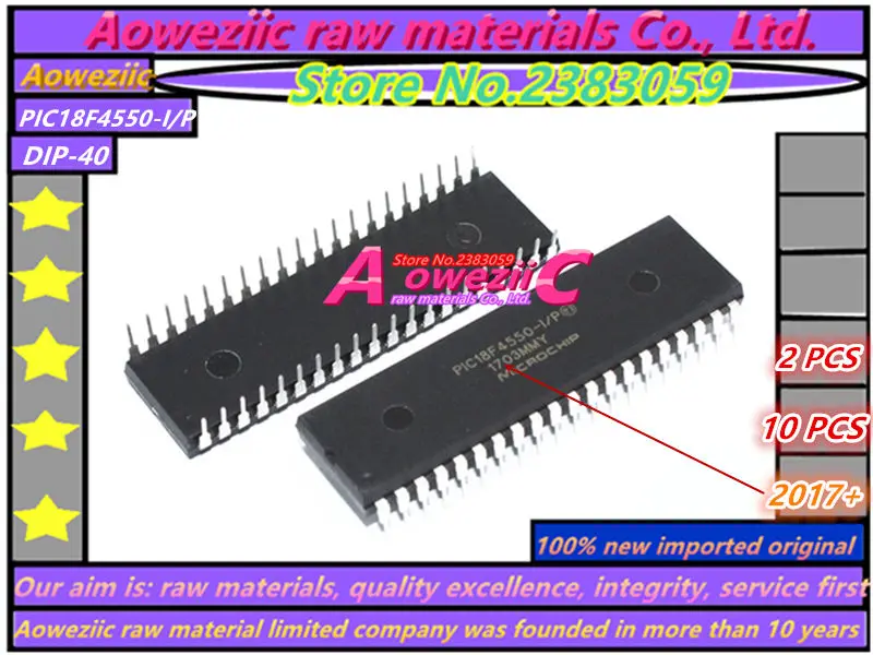 

Aoweziic 2017+ 2PCS-10PCS 100% new imported original PIC18F4550-I/P PIC18F4550-I/p PIC18F4550 DIP40 8 bit PIC microcontroller