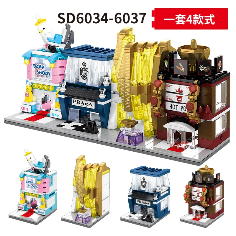 4 шт./партия детские строительные блоки игрушка Совместимость с legoingly city мини вид