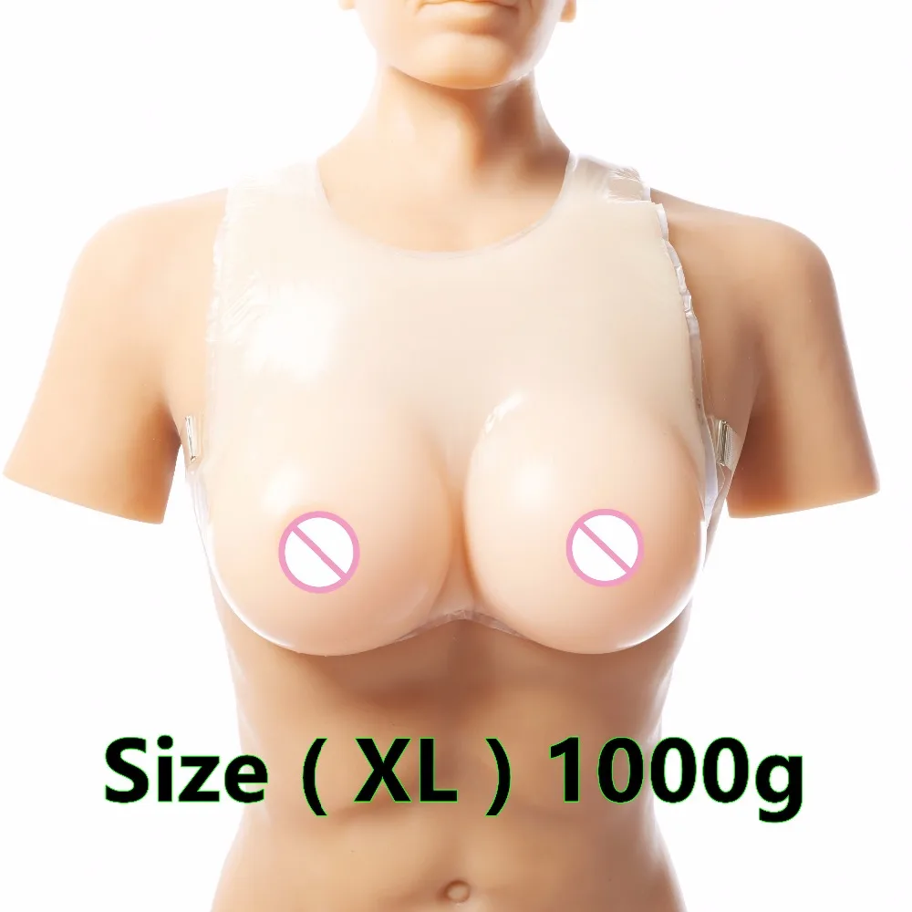 D cup 1000g Realistic Silicone Breast Forms For Men Crossdresser Straps Transvestite Drag Queen For Crossdressers Shemale