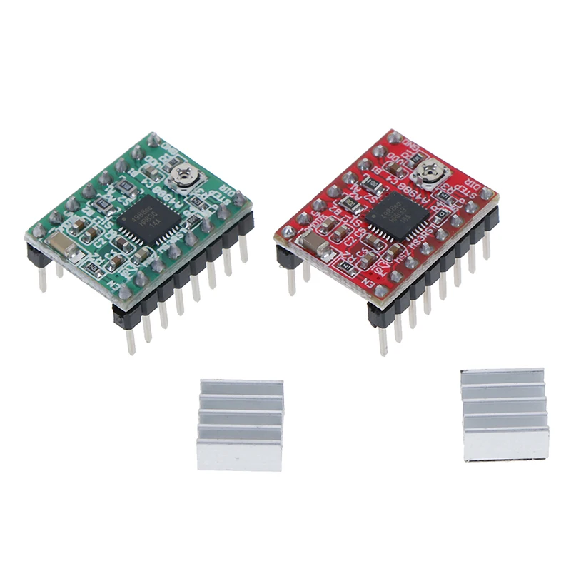 Reprap 4 сменные печатные платы A4988 Ramps + 1 шт. радиатор для 3D-принтера Stepstick детали
