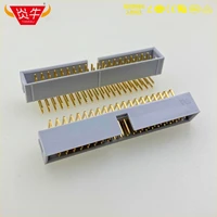 dc3 40p grey white 40pin idc socket box 2 54mm pitch box header right angle connector contact part of the gold plated 3au yanniu