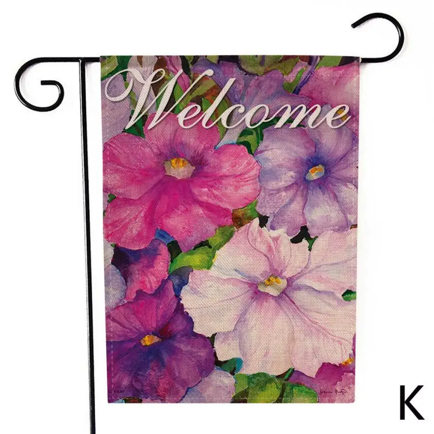 K Сад флаг Крытый Открытый Home Decor письма цветы флаг JANE1 - Цвет: K
