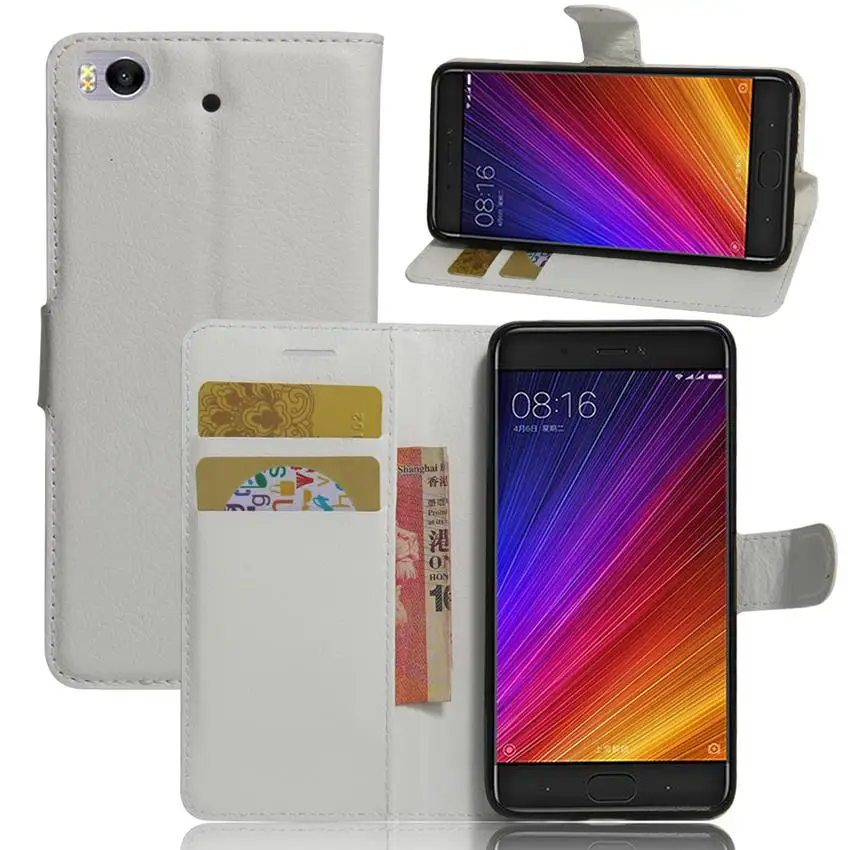 Mi 5S Leather Wallet Flip Case For Xiaomi Purse Phone Bag Card Slots Fitted Back Cover Coque Fundas | Мобильные телефоны и
