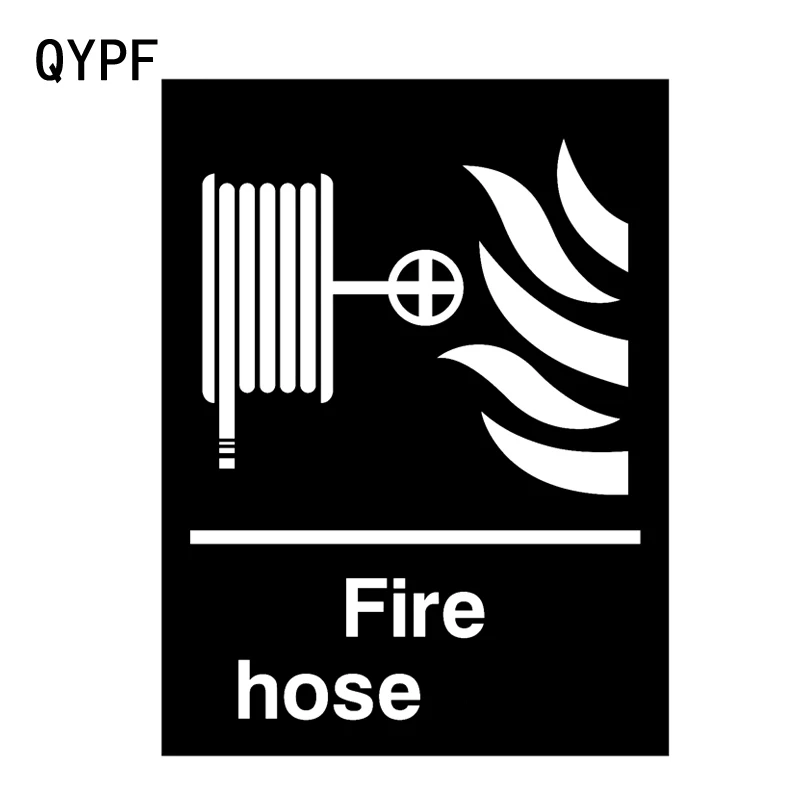 QYPF 12.2CM16.3CM интересный Предупреждение ющий знак пожарный шланг Графический стикер