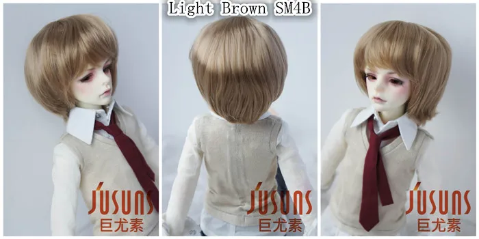 JD019 1/6 1/4 1/3 популярный мальчик короткий срез BJD кукольные парики Размер 6-7 дюймов 7-8 дюймов 8-9 дюймов 9-10 дюймов синтетический мохер кукольные волосы