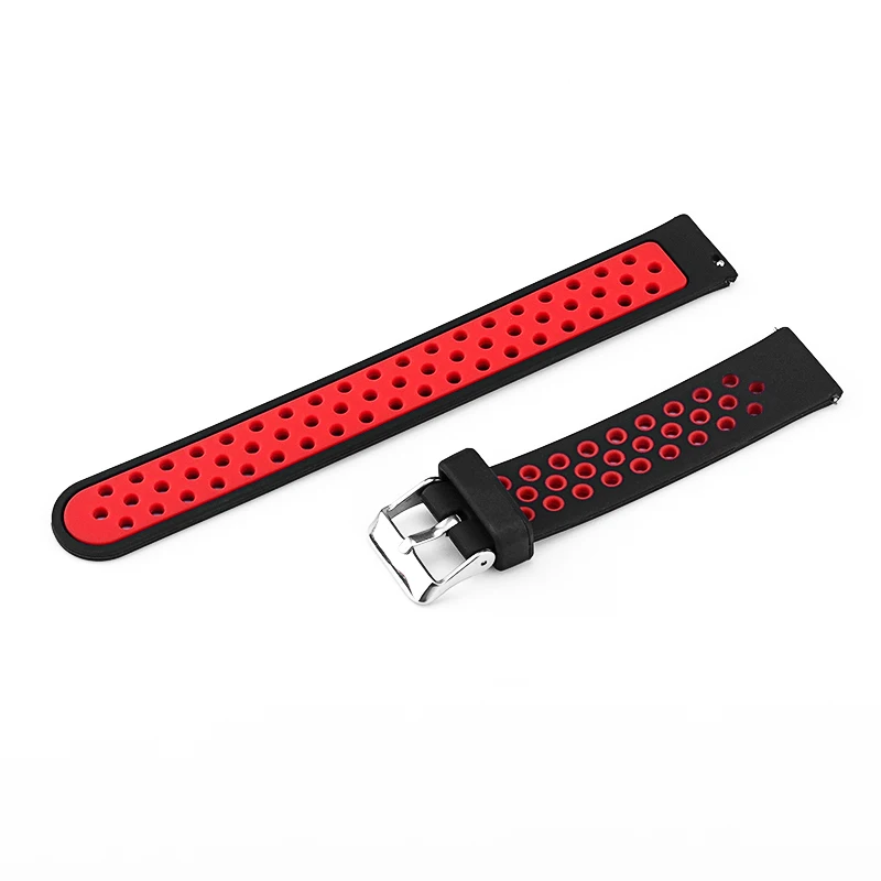 Black red Ширина ремешка 18 мм силиконовый ремешок для huawei Talkband B5 умный браслет двойной цвет huawei Band B5 спортивный ремешок - Цвет: Black red
