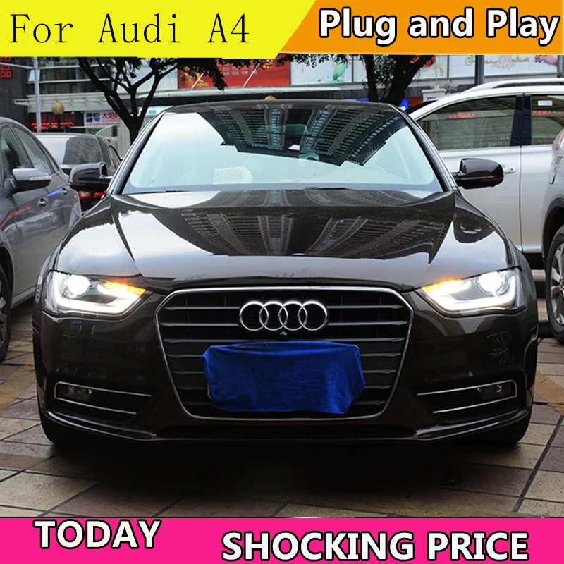Автостайлинг doxa для Audi A4 2014 2015 фары высокой конфигурации B9 светодиодные линзы DRL