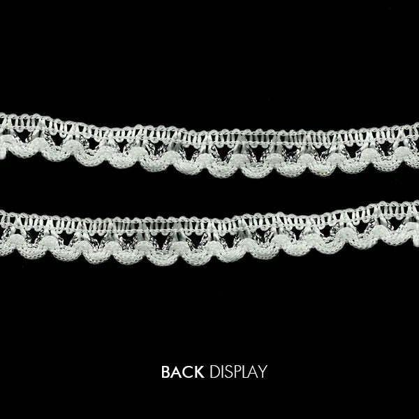 Плетеная лента Gimp из белого и серебряного кружева полиэстера отделка аппликация