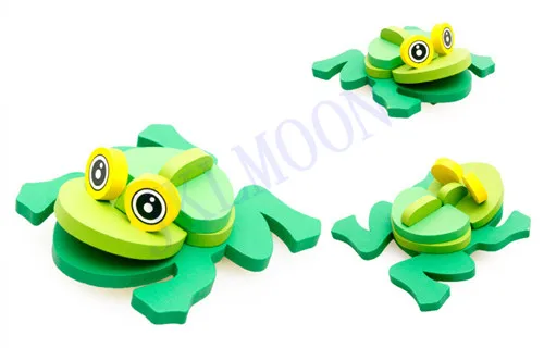 3D объемные головоломки Деревянные Животные головоломки игрушки для детей DIY Детские деревянные игрушки ручной работы