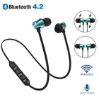 Гарнитура громкой связи Bluetooth 4,2, наушники, беспроводной аудиоресивер, стерео магнитные наушники с микрофоном для Huawei, Xiaomi