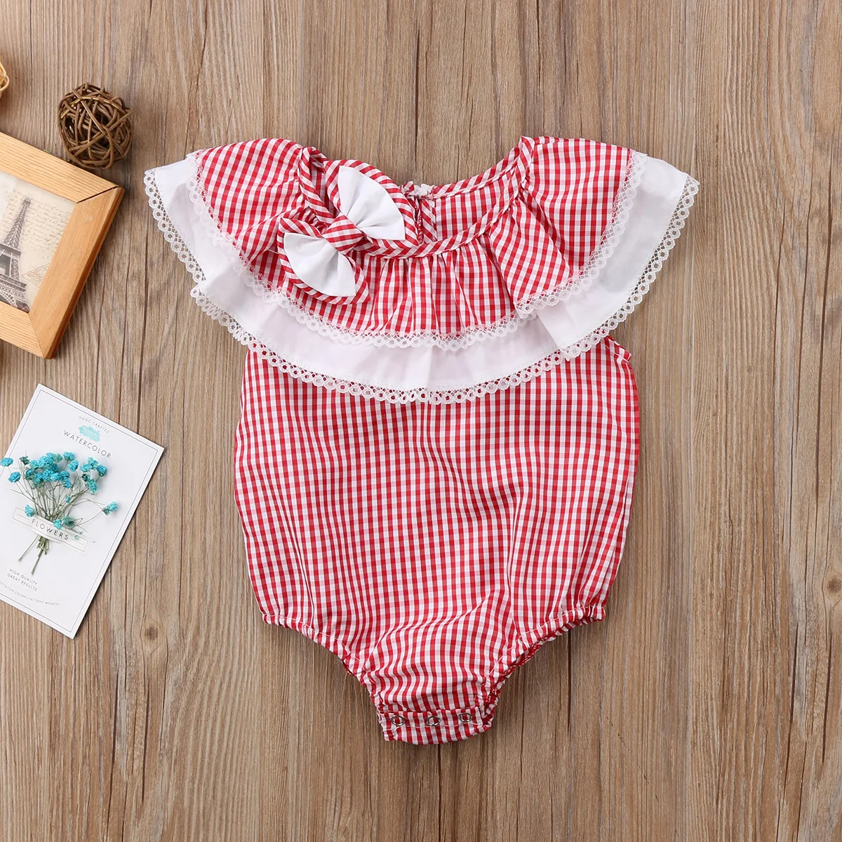 Боди для новорожденных девочек цвет красный черный летнее боди в клетку с