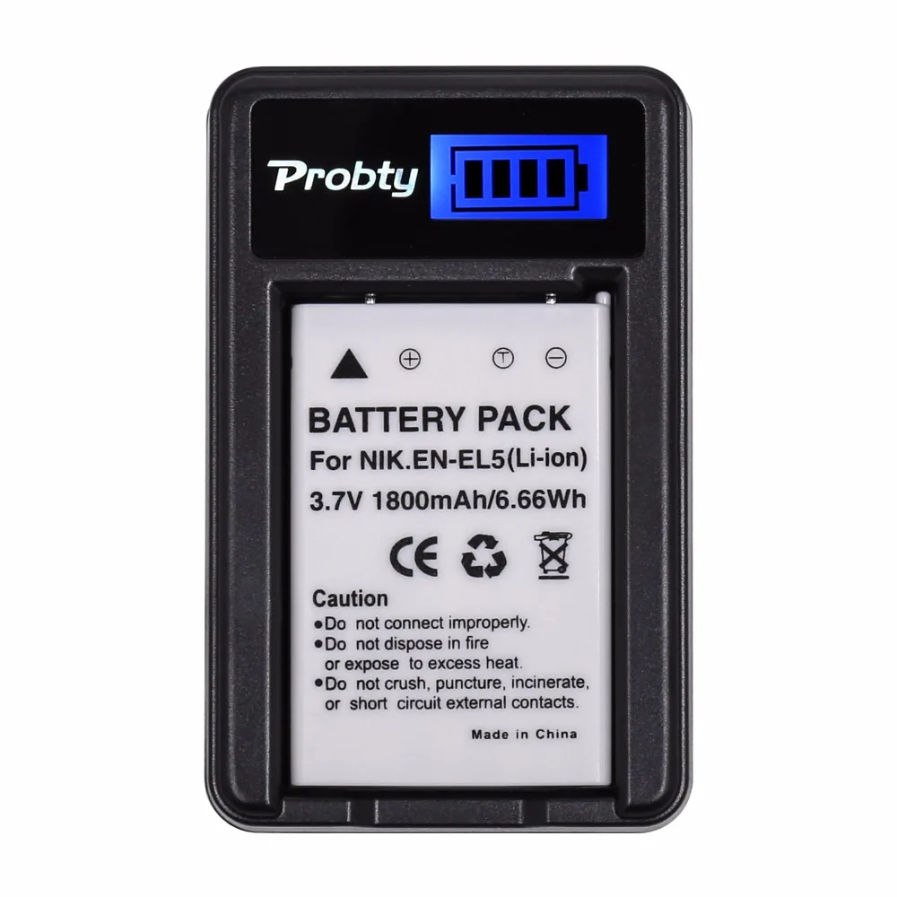 EN EL5 батарея + зарядное устройство USB с ЖК дисплеем для камеры Nikon CoolPix P530 P520 P100 P500
