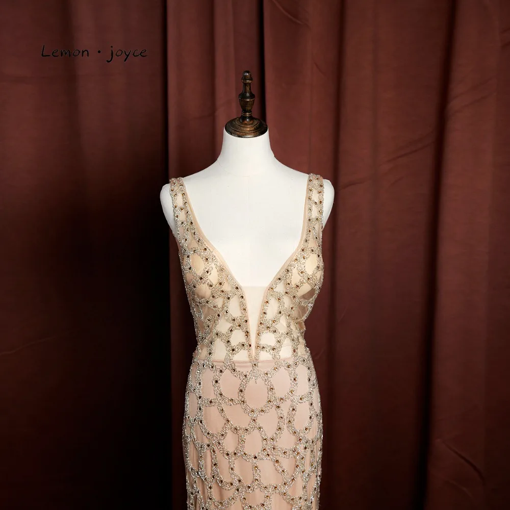 Женское вечернее платье Lemon joyce длинное с глубоким вырезом открытой спинкой и