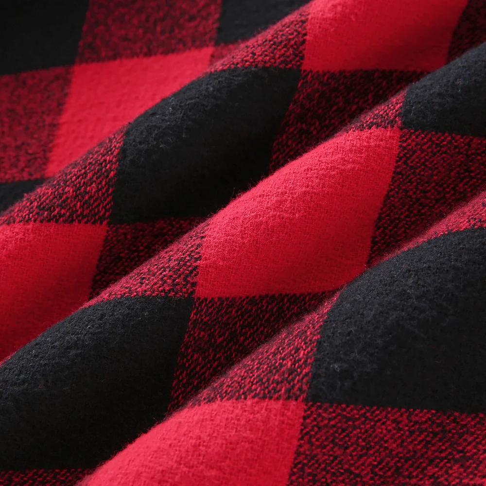 Детская рубашка в клетку Balabala теплая с воротником и длинными рукавами для