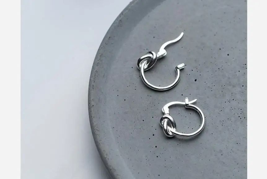 925 пробы серебряные серьги для пирсинга Huggie Hoop для женщин, ювелирные изделия из стерлингового серебра eh905