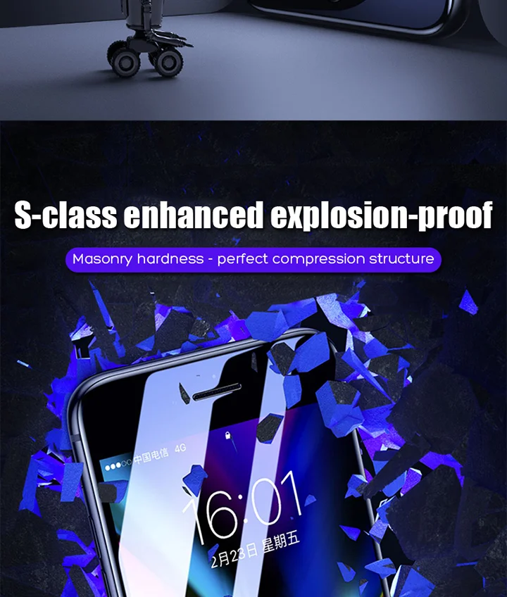 9D полное покрытие закаленное стекло для iPhone 5 5S 6 6s Plus защита экрана Защитное стекло для iPhone 7 8 Plus стеклянная пленка