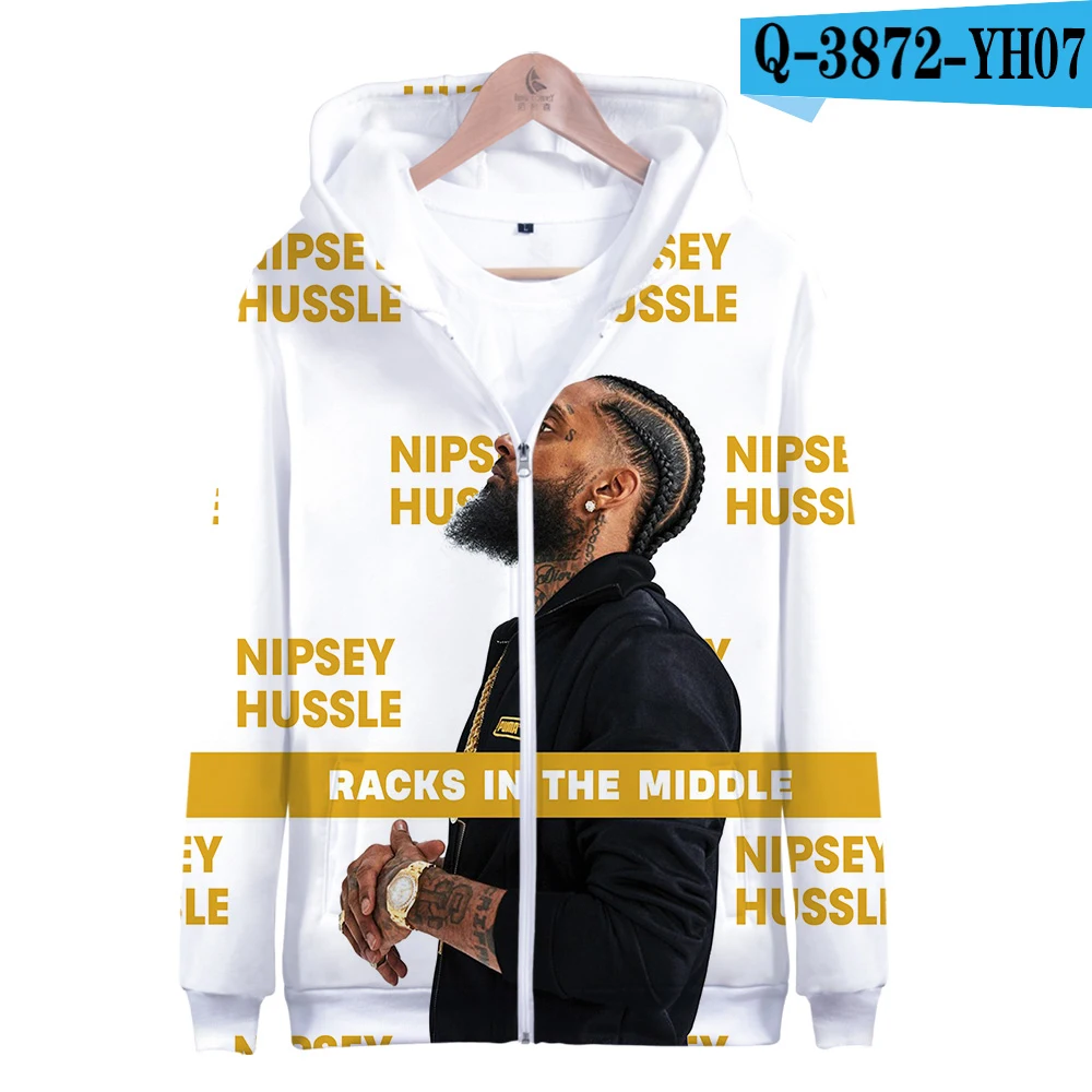 E nipsey hussle толстовка на молнии повседневные толстовки Новая модная крутая уличная осенняя и зимняя одежда толстовка - Цвет: E
