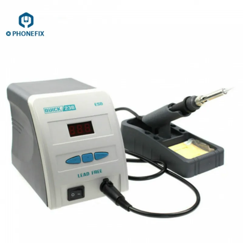 

Original Antistatic QUICK 236 90W 220V High-Frequency Soldering Station Lead-Free fast gram display Digital Soldering Iron tools