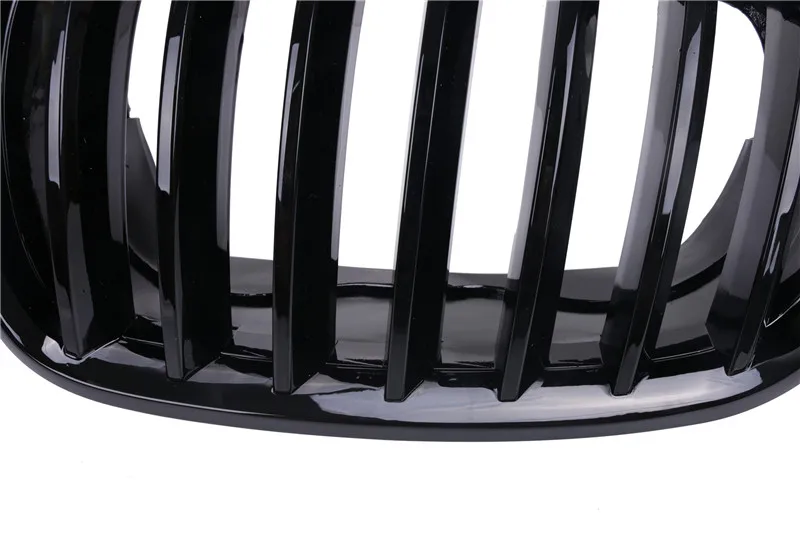 Wisengear 1 пара черный глянец передней почек гриль решетки для BMW E70 E71 X5 X6 2008 2009 2010 2012