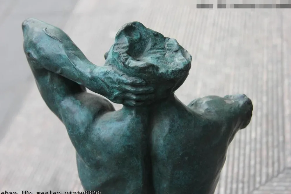 Западная абстрактная Классическая бронзовая Медь резной бюст обнаженная