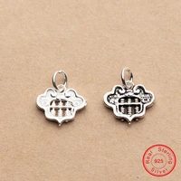 uqbing geometric vintage 925 sterling silver charms abacus long life lock charms for women diy bracelet jewelry making