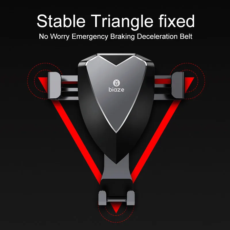 Biaze Gravity Автомобильный держатель для телефона держатель для мобильного телефона Подставка для автомобиля вентиляционное крепление gps автомобильные держатели для телефона с подарком