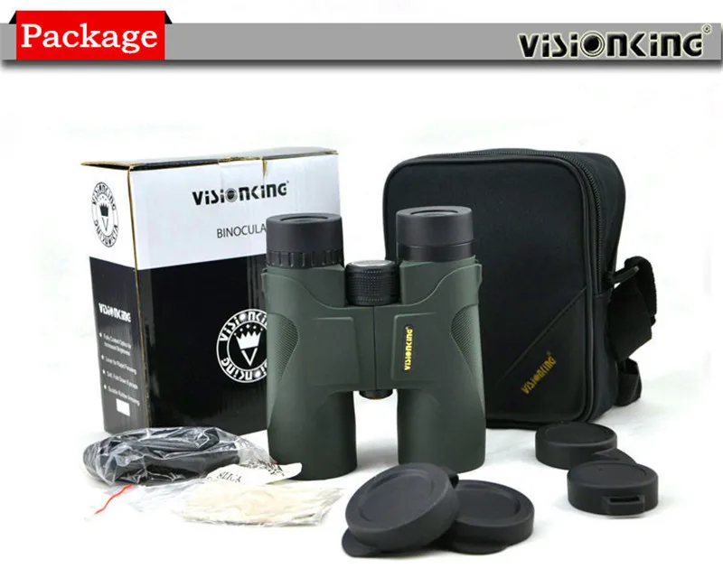 Visionking 10x42 профессиональные Бинокулярные полевые очки BAK4 охотничий телескоп Военный большой вид Guid прицел без инфракрасного окуляра