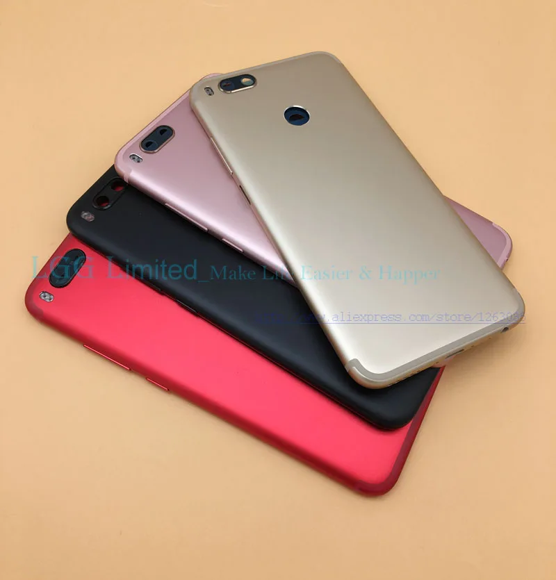 Задняя крышка батарейного отсека для Xiaomi mi 5X A1 задняя Крышка с кнопкой питания и