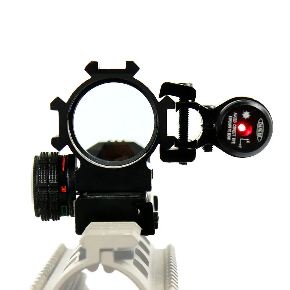 High Quality Holographic Tactical Red / Green 4 Reticles Reflex Dot Scope &amp Laser Sight Combo Hunting Airsoft Free Shipping | Спорт и