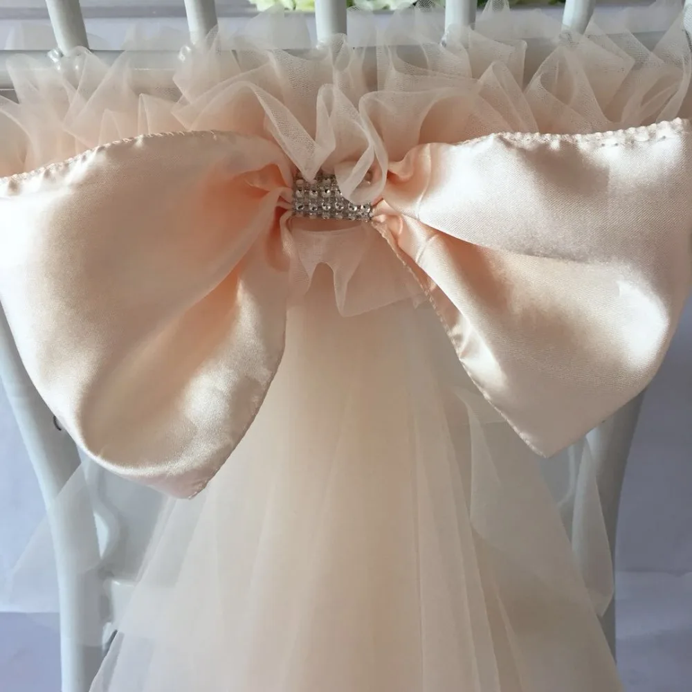 100 шт. прозрачная пачка с/без атласного банта новый дизайн Chiavari Чехол для стула|chair