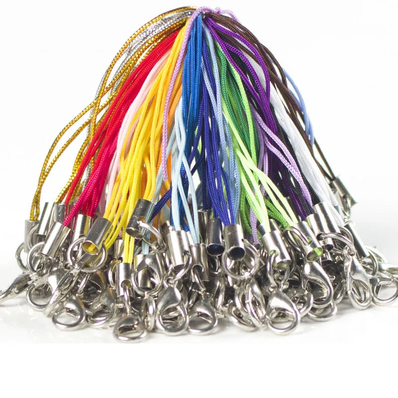 Шт. 10 шт. классический металлический веревочные брелоки для телефона подвески