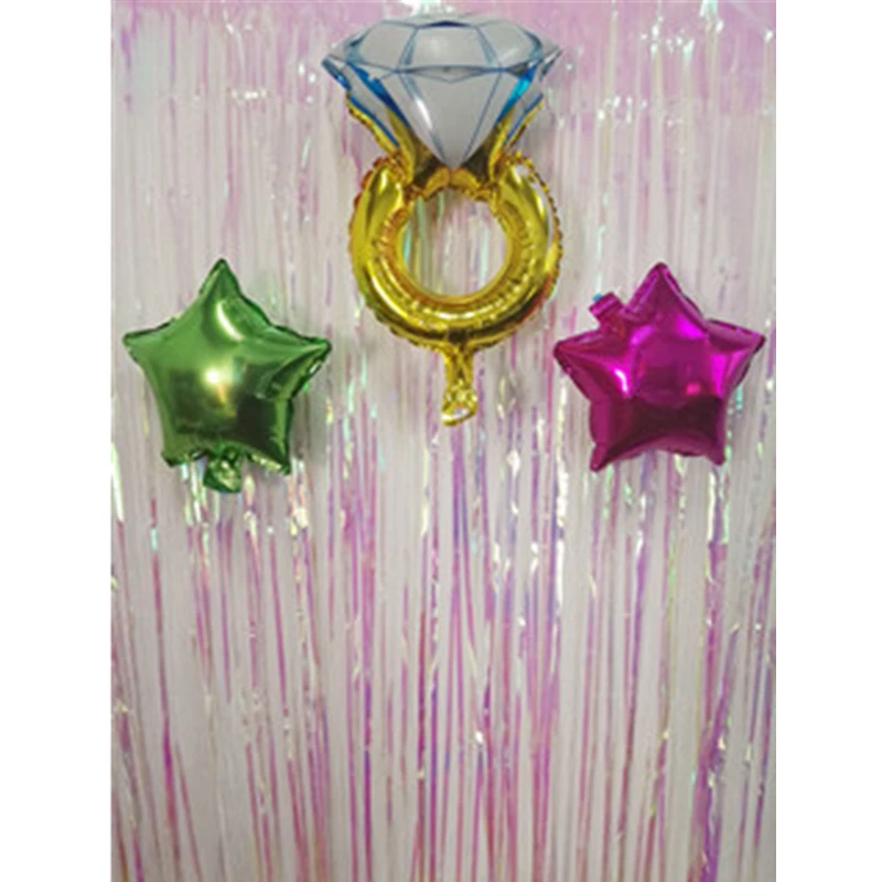 ShinyBeauty фольга занавеска 3X8FT розовое золото металлическая дверь окно вечеринка