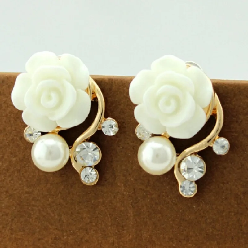 Модные ювелирные изделия новые серьги для женщин корейский стиль розовая роза