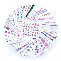 49pcs miexed designs water nail stickers decals dream catcher transfer tip watermark flora painting slider manicure decoration